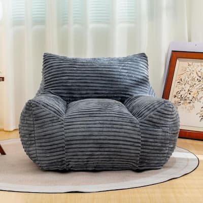 Bean Bag Chair for Adults with Armrests, Oversized Comfy Beanbag Lounge Lazy Floor Sofa Chair