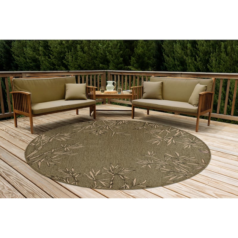 Liora Manne Carmel Bamboo Border Indoor/Outdoor Rug
