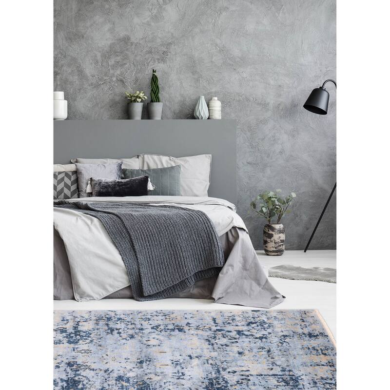 ECARPETGALLERY Hand-knotted Heritage Light Denim Blue Wool Rug - 8'1 x 9'11