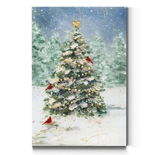 Cardinals and Christmas-Premium Gallery Wrapped Canvas - Ready to Hang