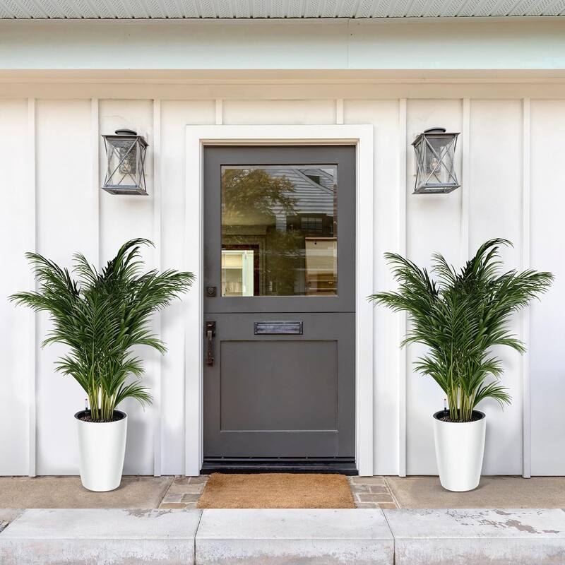 Set of 4 16" Outdoor Indoor Planter Pots with Drainage Holes for Garden, Patio, Balcony, Lounge