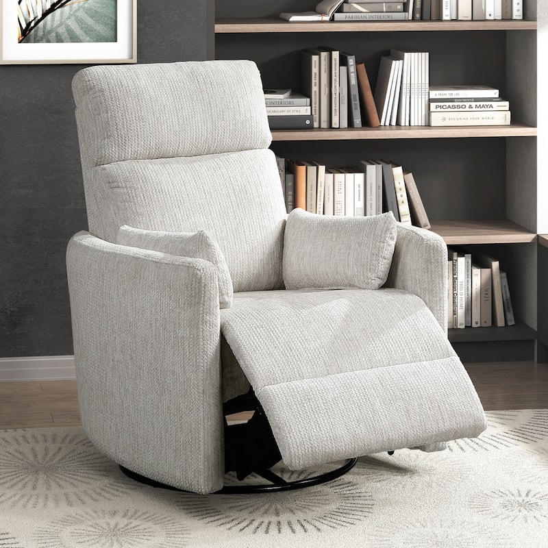 Abbeville 33" Microfiber Manual Swivel Glider Reclining Chair