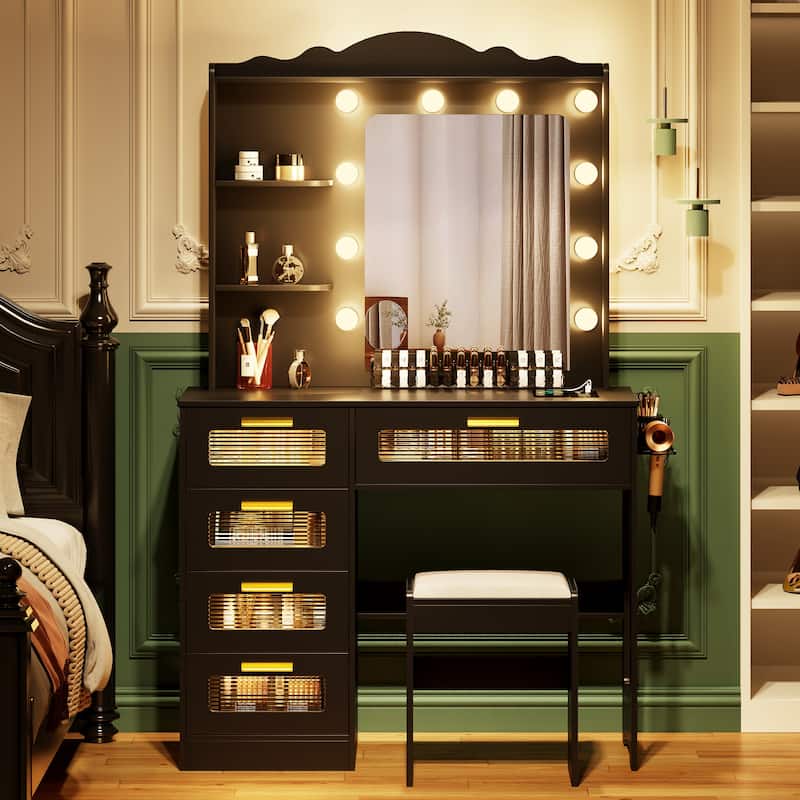 Makeup Vanity with 3 Lighting Colors