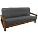 Solid Twill Full-Size 8-10 Inch Thick Futon Cover - grey