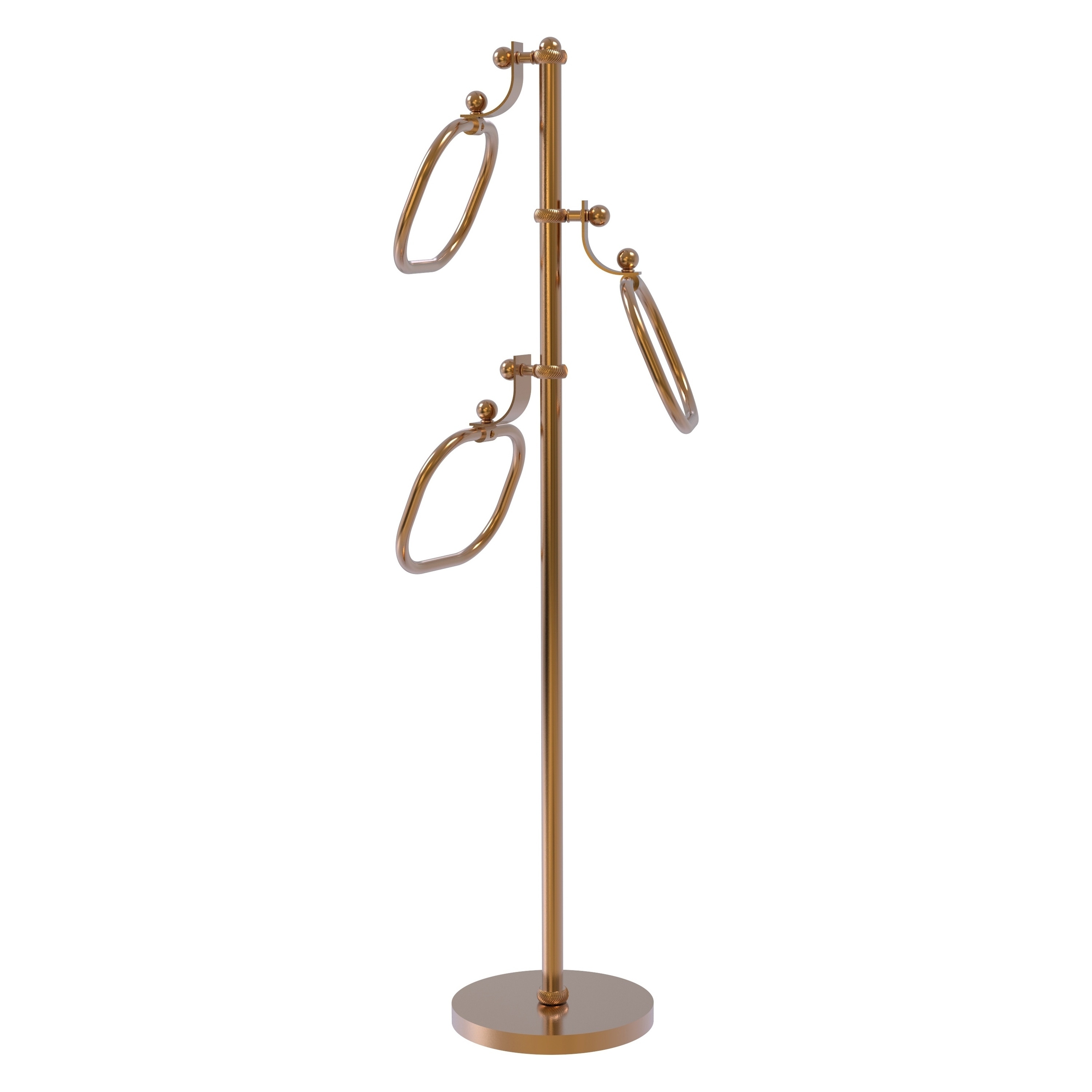 Allied Brass Towel Stand with 9 Inch Oval Towel Rings