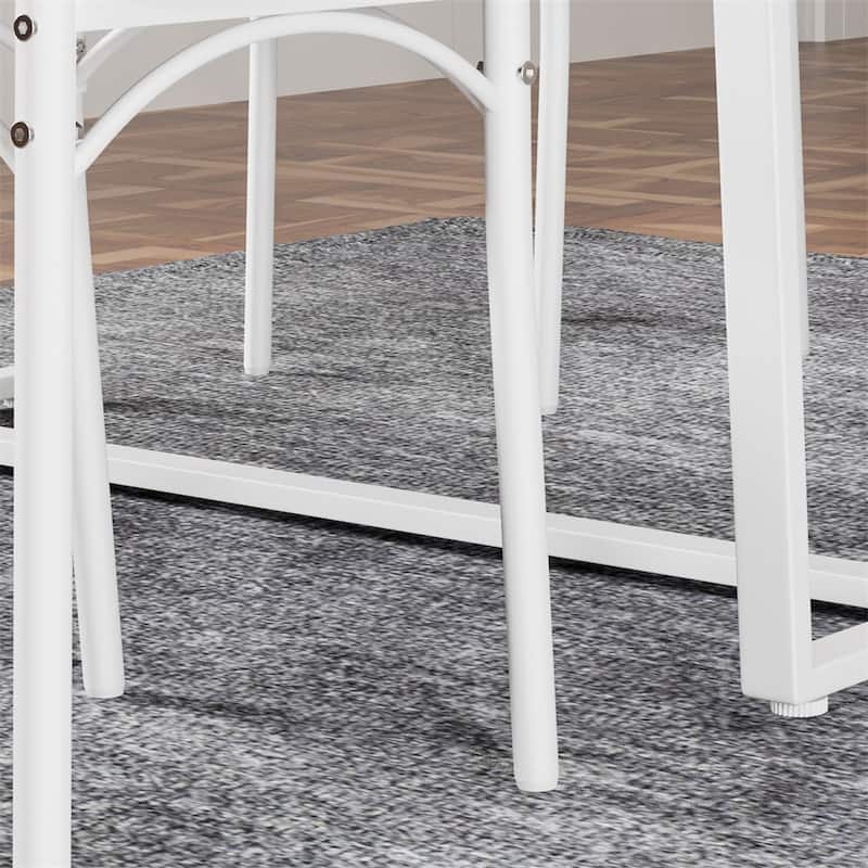 Four-Piece Set Table and Chair with Backrest,Solid Structure