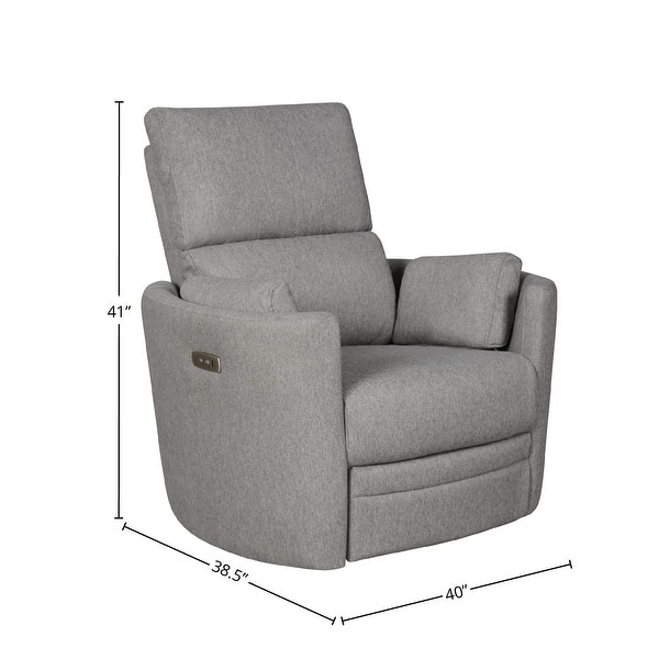 dimension image slide 1 of 2, Compass Upholstered Power Swivel Glider