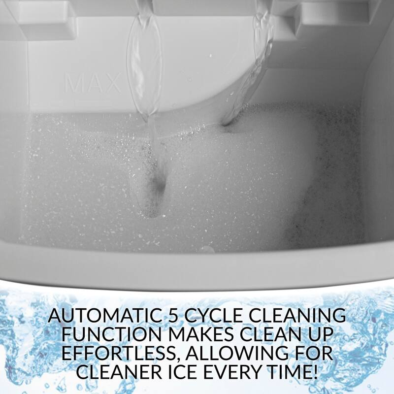 Igloo 26-Pound Automatic Self-Cleaning Portable Countertop Ice Maker Machine With Handle, Aqua