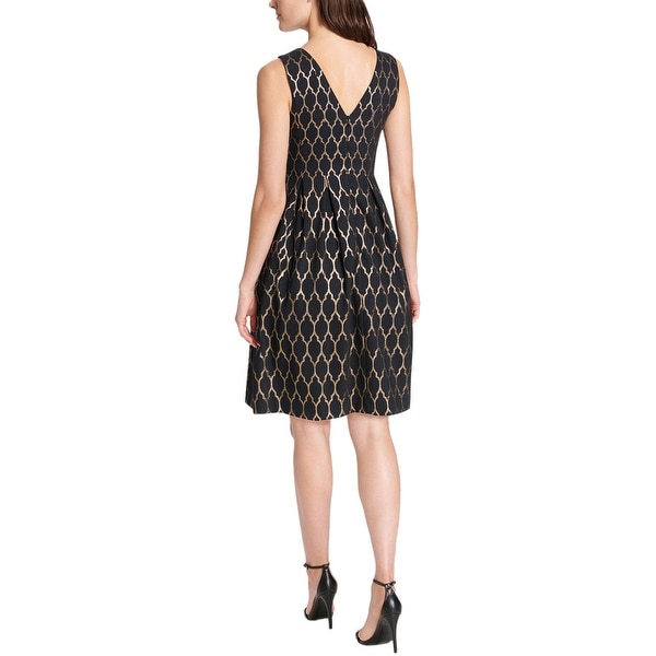 vince camuto black and gold dress