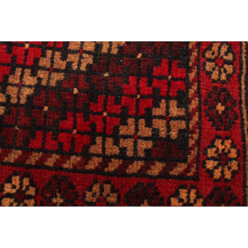 ECARPETGALLERY Hand-knotted Teimani Red Wool Rug - 2'8 x 4'11