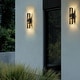 preview thumbnail 4 of 8, Modern Black Dimmable LED Outdoor Wall Sconce - 15.7 in.