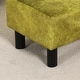 preview thumbnail 8 of 16, Adeco Modern Rectangle Ottoman stool Velvet Fabric Padded Footrest