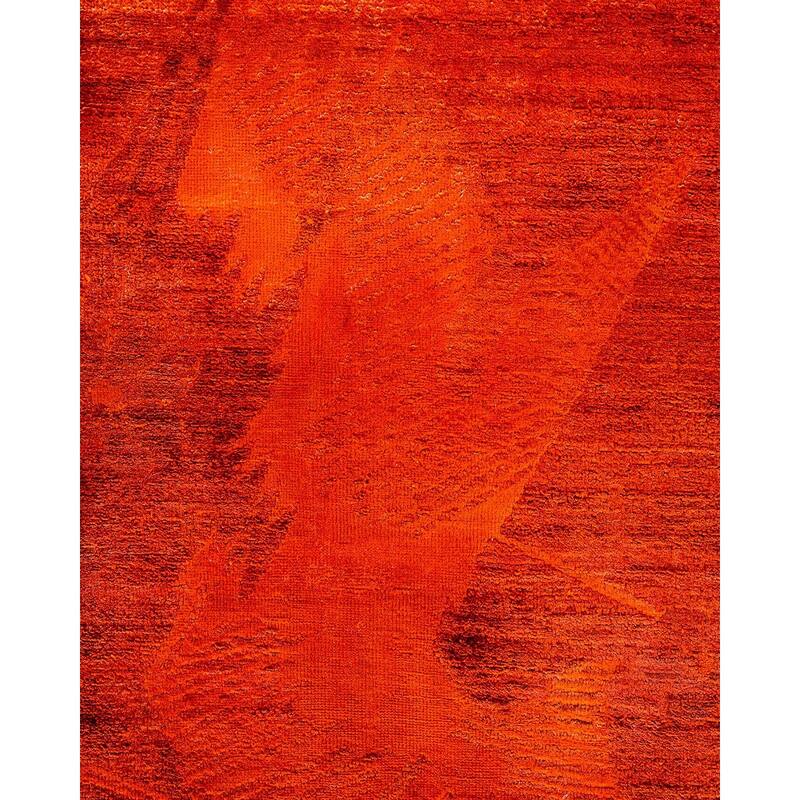 Vibrance, One-of-a-Kind Hand-Knotted Area Rug - Orange, 4' 0" x 6' 1" - 4' 0" x 6' 1"