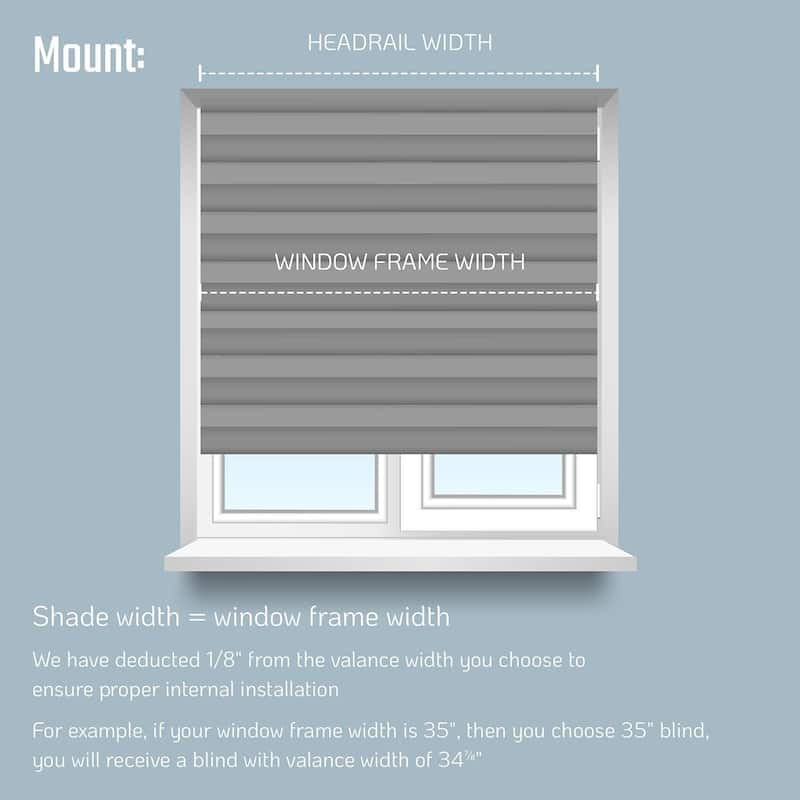 Cut-at-Home Cordless 100% Blackout Cellular Fabric Pleated Window Shade Pull-Down Blind for Home