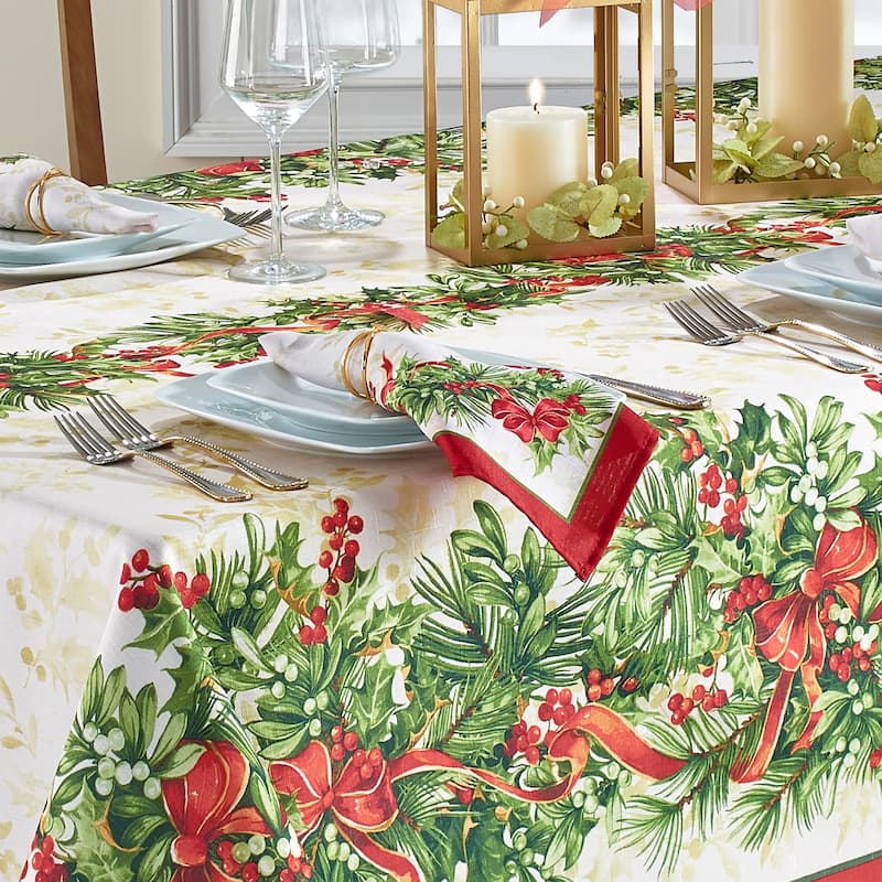 Holly Traditions Holiday Napkins, Set of 4 - 17"x17"