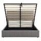 preview thumbnail 45 of 45, Queen Size Upholstered Platform Bed with a Hydraulic Storage System
