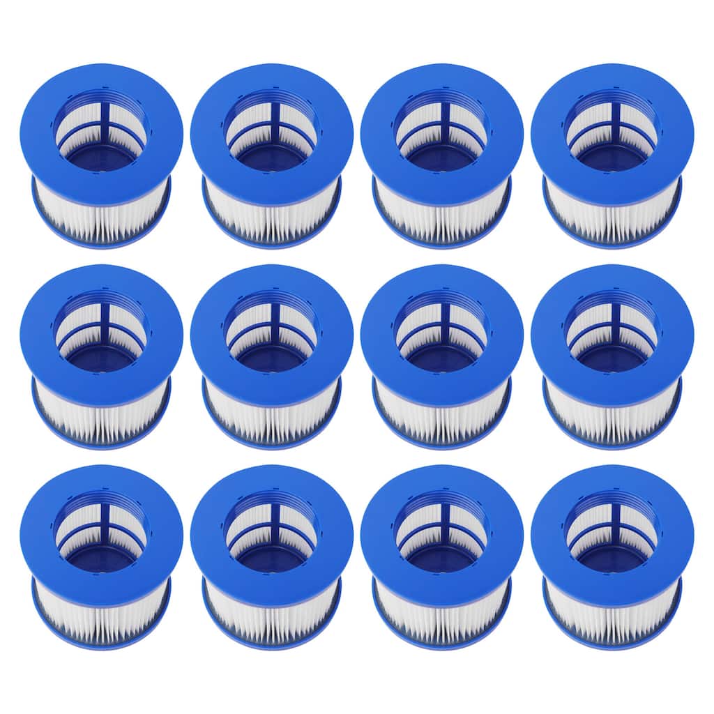 ALEKO Water Filter Cartridge for Inflatable Hot Tub Spa Lot of 12