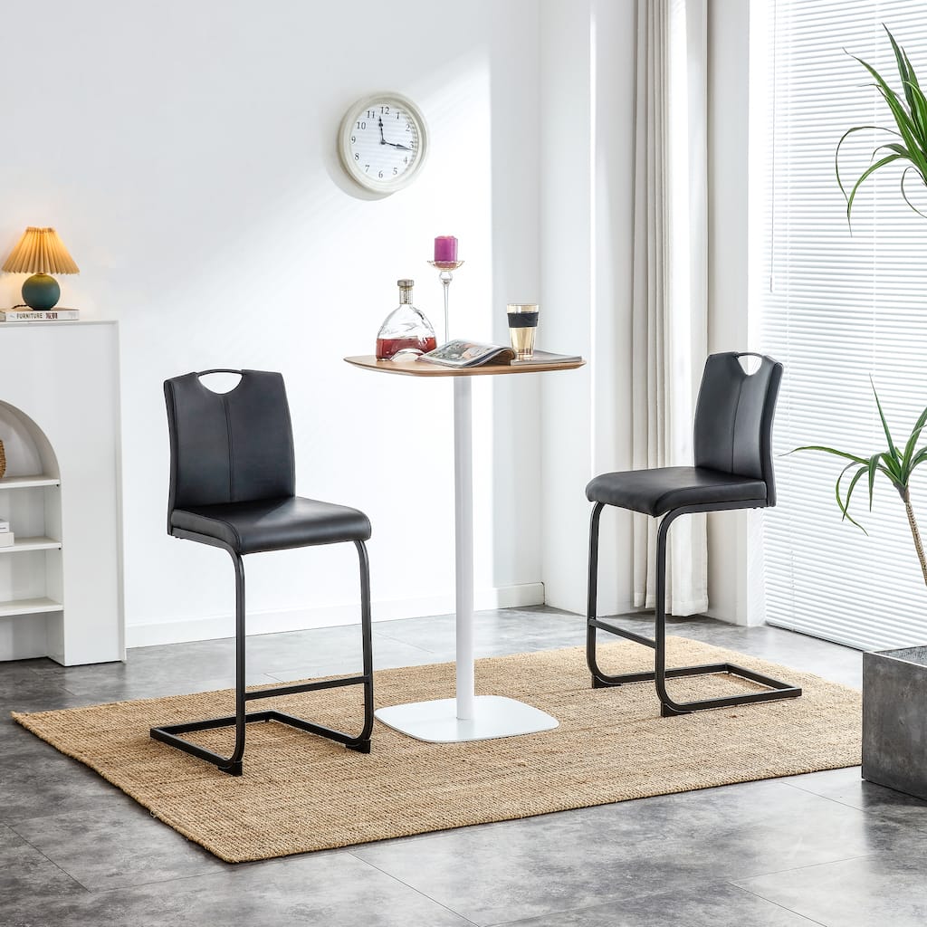 Set of 2,PU Barstool Dining Counter Height Chair