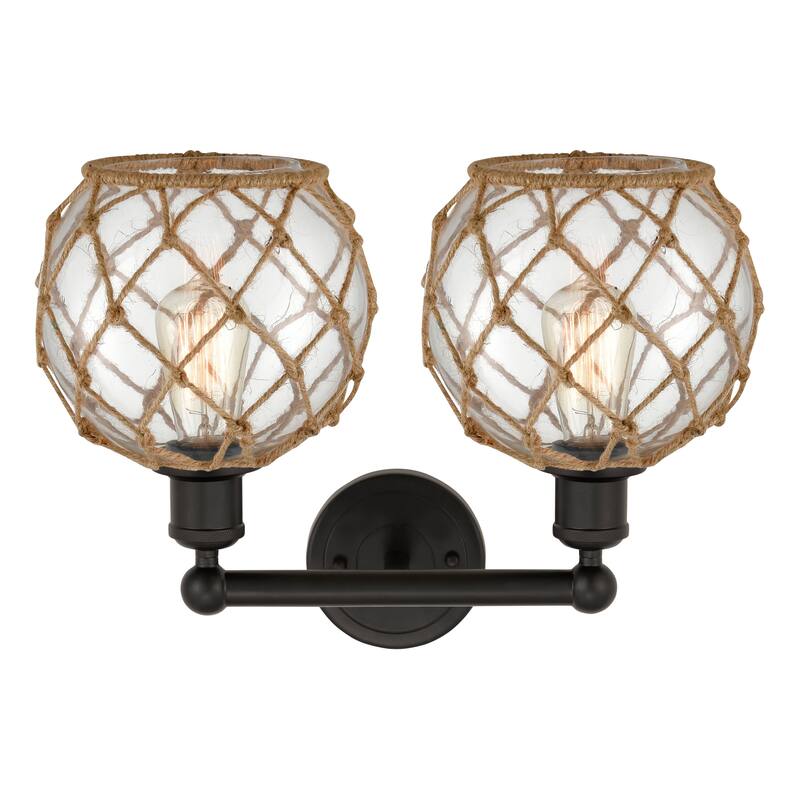 Innovations Lighting Endless Possibilities Edison - Farmhouse Rope - 2 Light 17" Bath Vanity Light