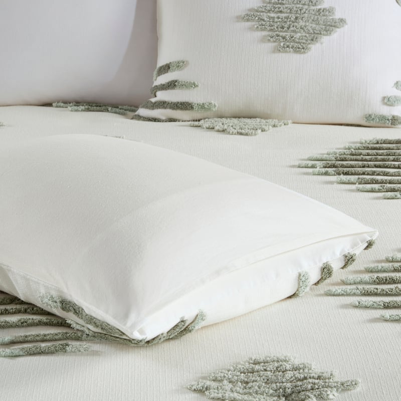 INK+IVY Tahli 3 Piece Cotton Blend Chenille Duvet Cover Set