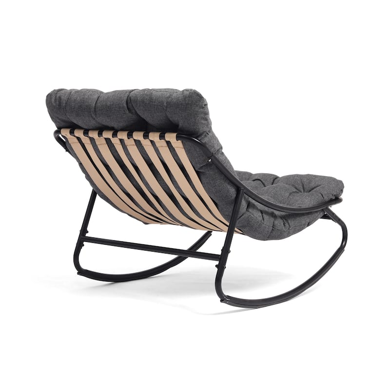 Modern Indoor Outdoor Rocking Chair with Cushion