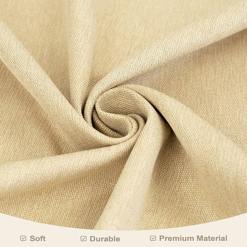 DriftAway Faux Linen Textured Solid Color Blackout Tie Up Curtain for Kitchen Adjustable Balloon Rod Pocket Window Curtains