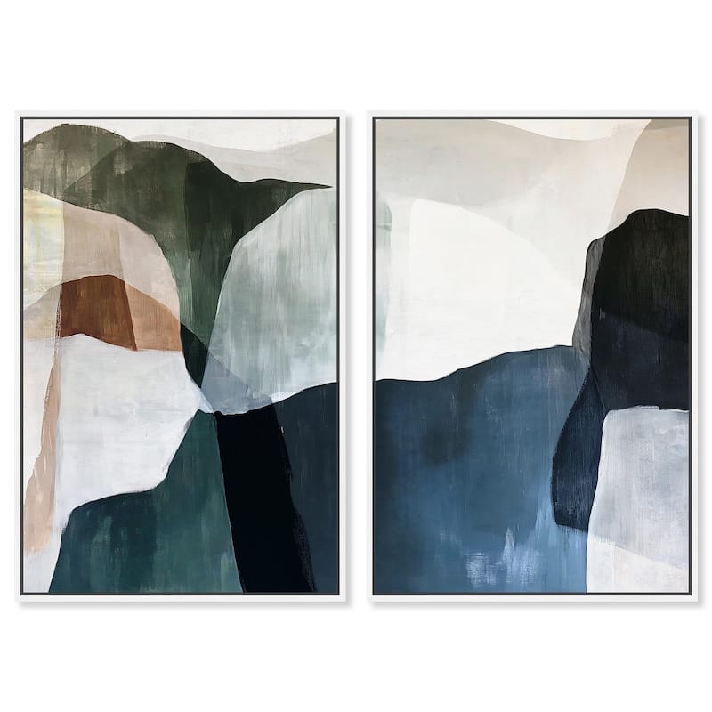 Deliberately Lucky Canvas Set of 2 by Art Remedy - 24" x 36" - White