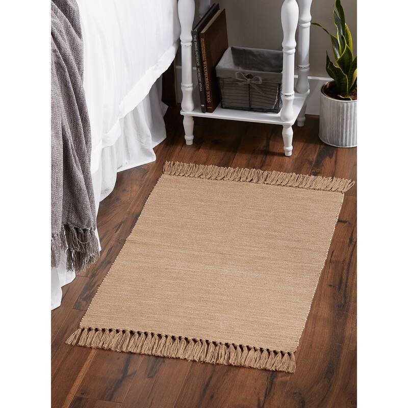 DII Gray and Off White 2-Tone Ribbed Rug 2x3 Ft - 24.0 In. L X 36.0 In. W X 0.2 In. H