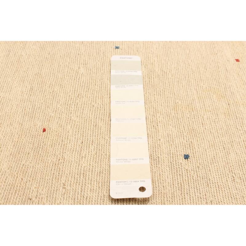 ECARPETGALLERY Flat-Weave Kashkuli Cream Wool Tapestry Kilim - 5'0 x 6'7