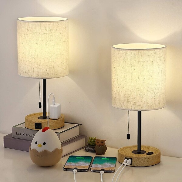 Nightstand lamp with outlet discount