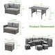 preview thumbnail 77 of 84, AECOJOY 7 Pieces Patio Furniture Set Outdoor Sectional Sofa Rattan Conversation Set