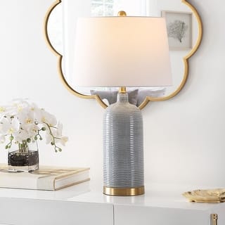 SAFAVIEH Lighting 26.75-inch Stark Glass Table Lamp - 15" x 15" x 26.8"