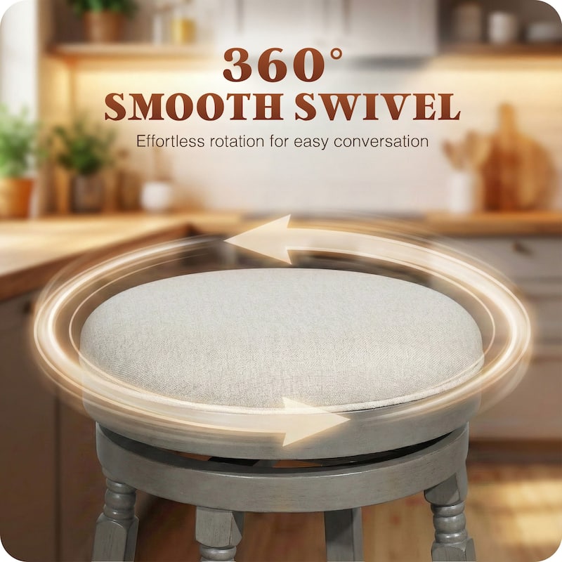 DTY Indoor Living Palmer Lake Backless Swivel Counter or Bar Stool