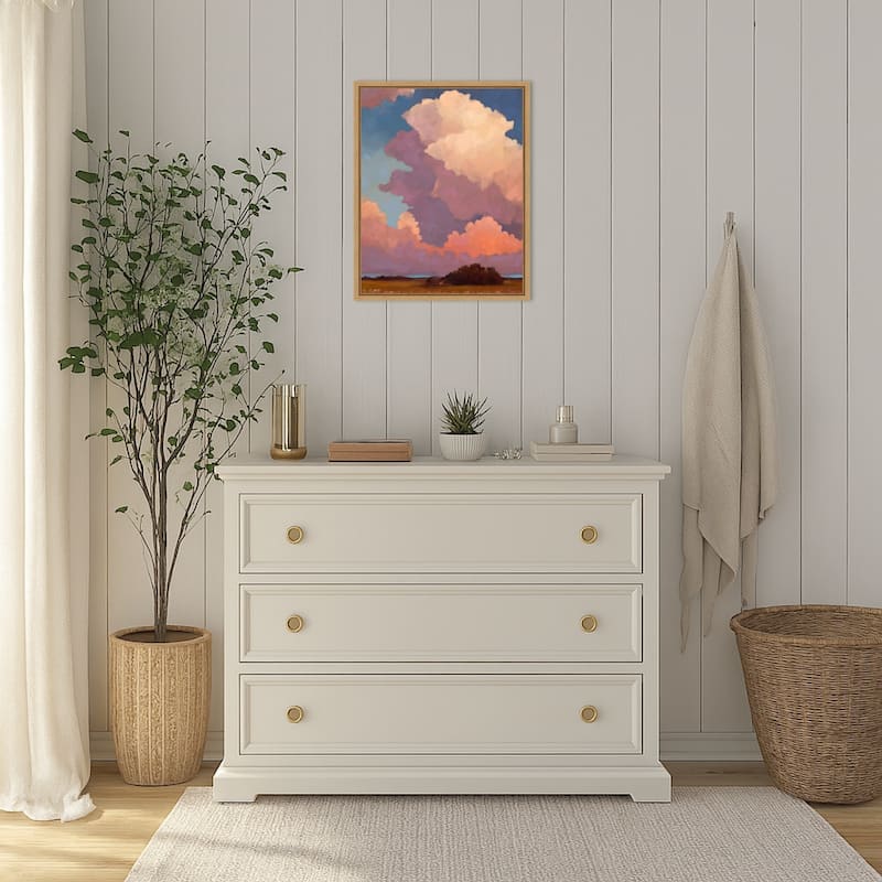Landscape Light in the Clouds by Mary Sparrow Framed Canvas Wall Art Print
