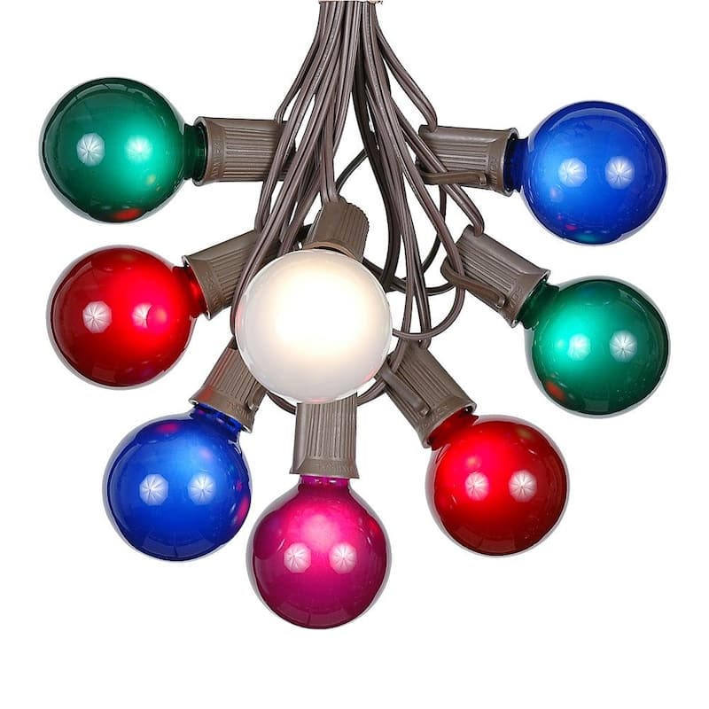 100 Foot G50 Outdoor Globe Patio String Lights - Set of 125 G50 Globe Bulbs - Multi