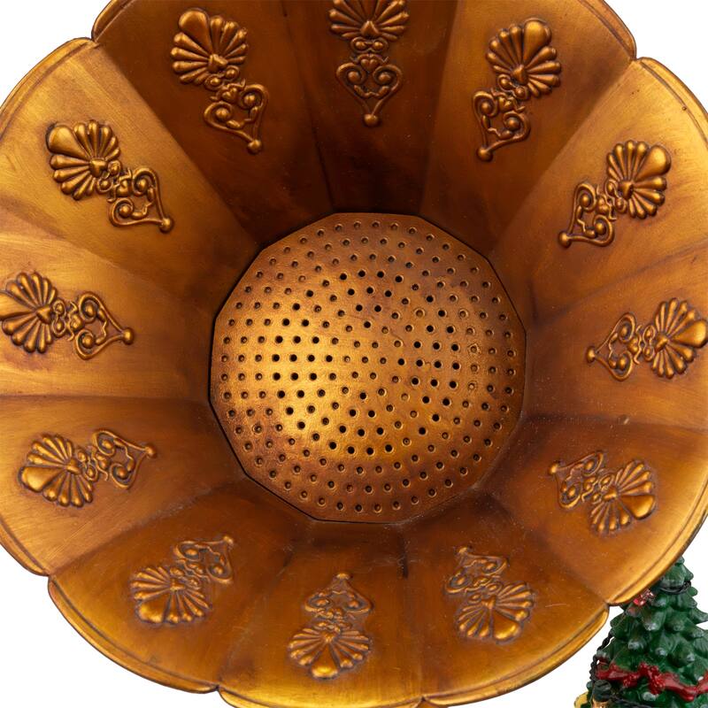 LED Lighted and Musical Gramophone Animated Christmas Decoration - 14"