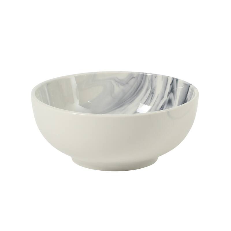 Gibson Home Cloudlight 12 Piece Plates and Bowls Dishes - Decorated Porcelain Ceramic Dinnerware Set - Service for 4