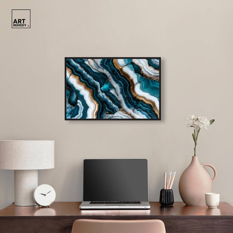 Teal Tides Treasure I Canvas by Art Remedy