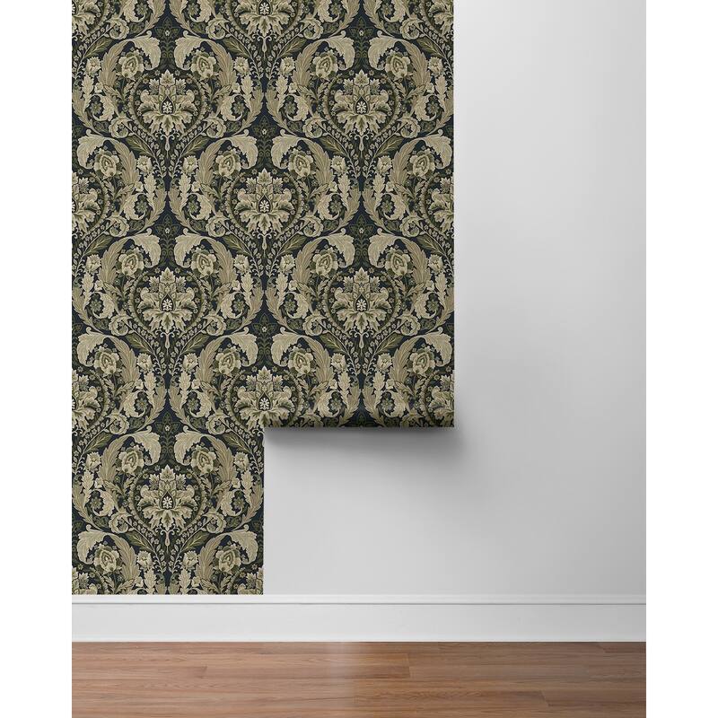 Harry & Grace Thornton Vintage Damask Peel and Stick Wallpaper