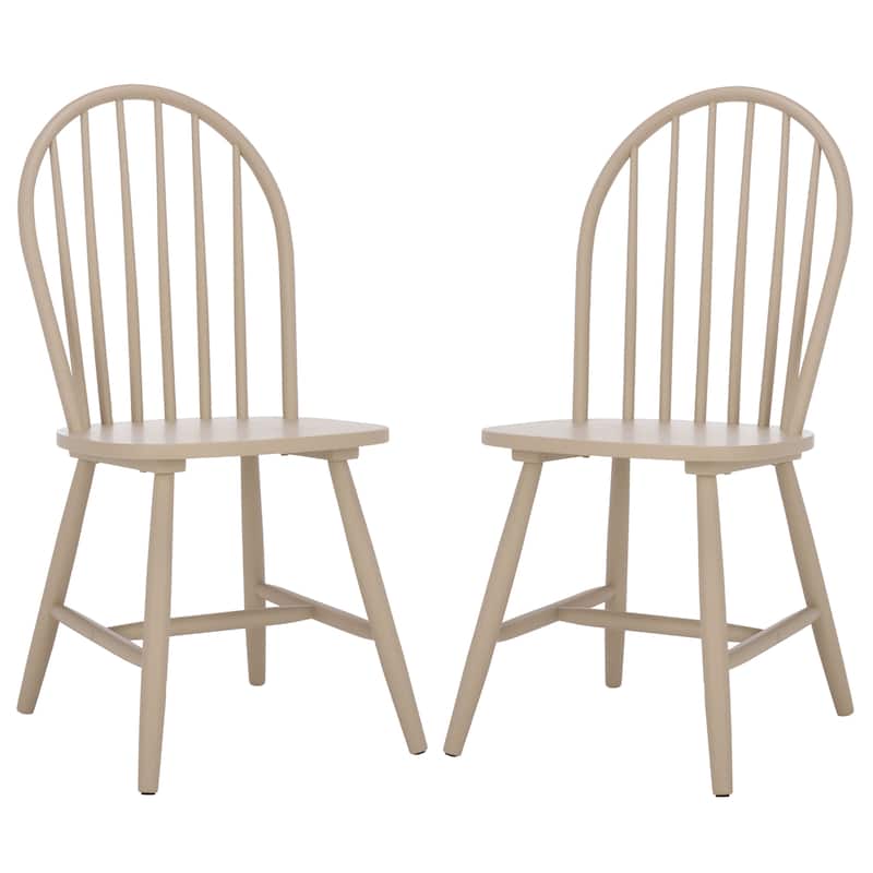 SAFAVIEH HOME Omaha Dining Chair (Set of 2) - 18"W x 18"D x 36"H - Khaki
