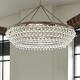 preview thumbnail 6 of 5, Calypso 8 Light Crystal Teardrop Vibrant Bronze Chandelier - 40'' W x 25.75'' H