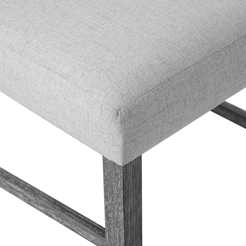 Wooden Dining Chairs Set of 4, Modern Fabric Upholstered Kitchen Side Chairs, Farmhouse Dining Room Chair with Solid Wood Legs