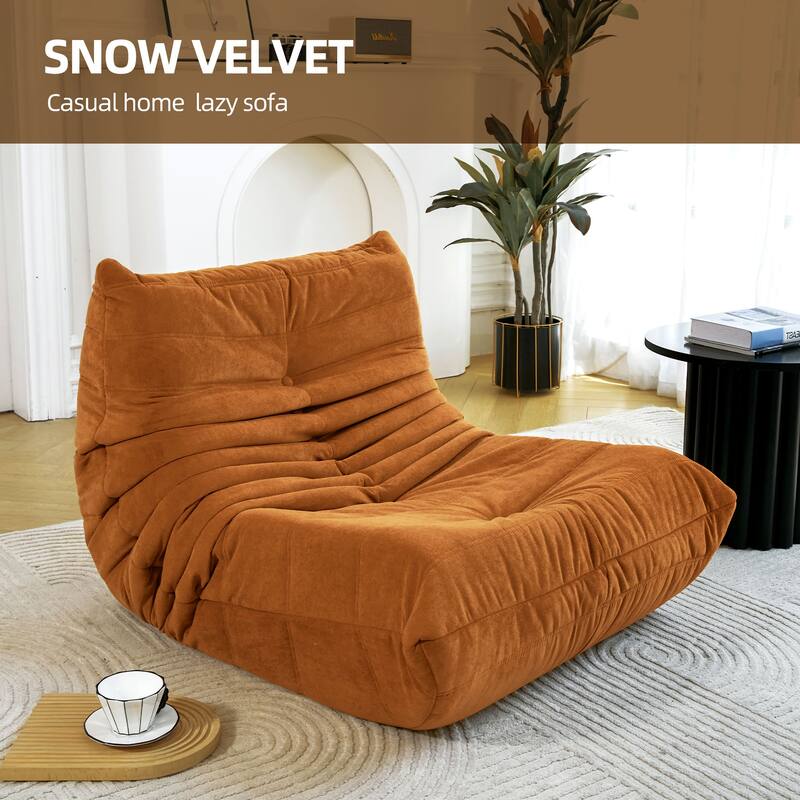 Ergonomic Design Stable Bean Bag Sofa,Armless Floor sofa Bean Bag Chair for Adults Fireside Bean Bag Lounger Memory Foam Chair