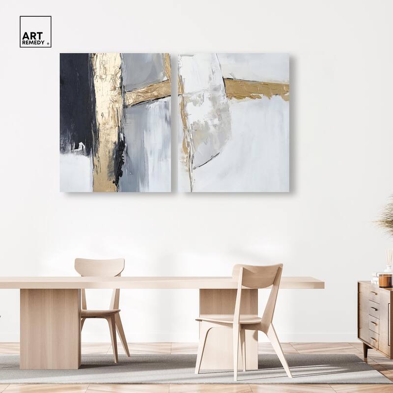 Cracks of Creation II Canvas Set of 2 by Art Remedy, Gallery Wrapped