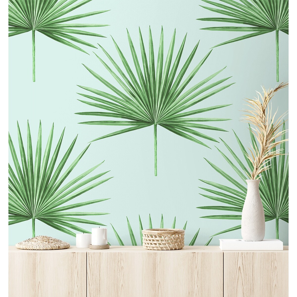 Palmページ Harry & Grace Pacific Palm Peel and Stick Wallpaper - On Sale
