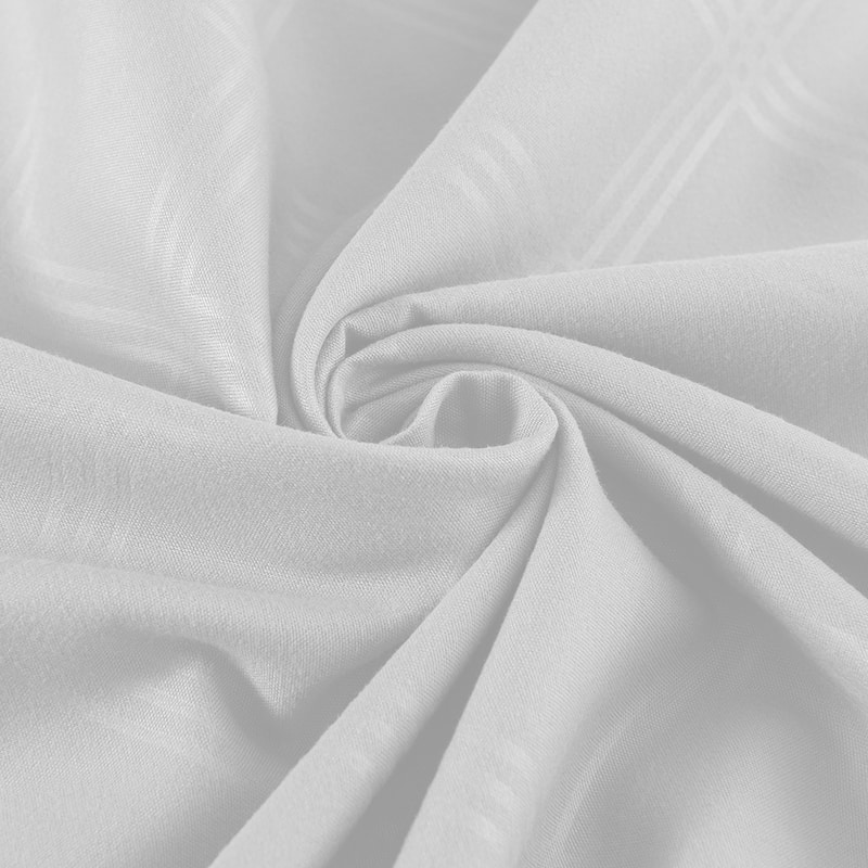 White Plaid Comforter Set