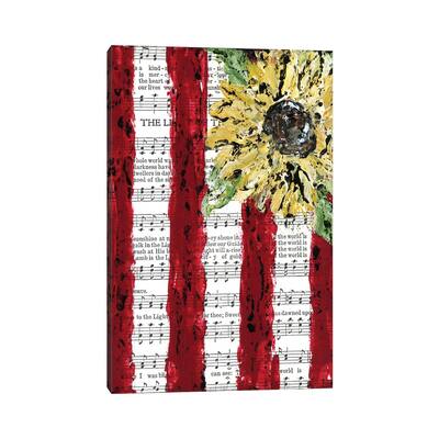 iCanvas "Sunflower Hymnal Flag" by Ashley Bradley Canvas Print