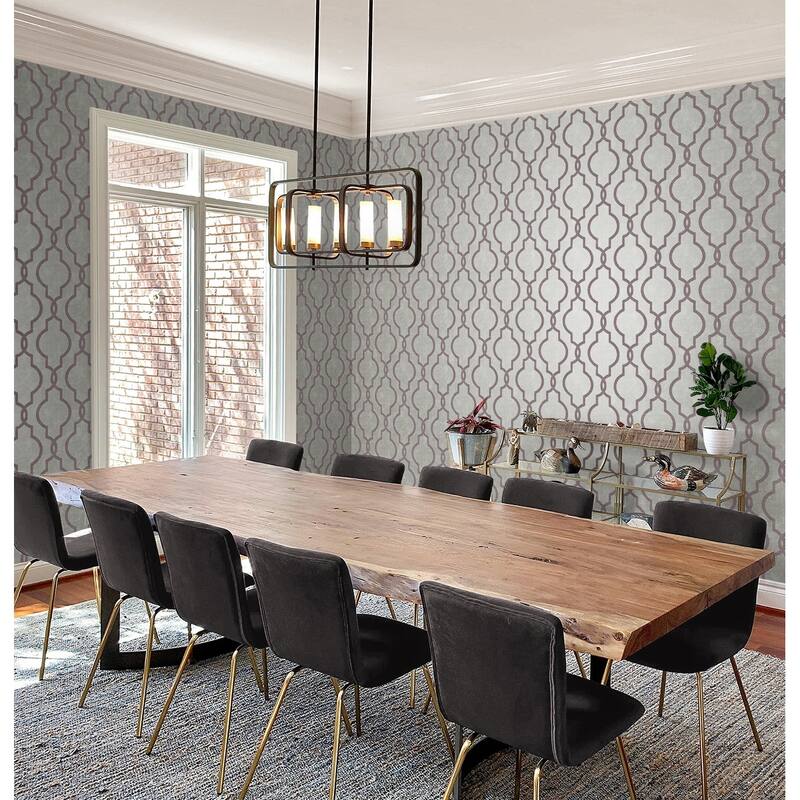 Seabrook Designs Arlie Classical Trellis Unpasted Wallpaper