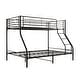 preview thumbnail 10 of 8, Victorian Concise Style Twin Over Full Metal Bunk Bed,Stable Metal Bed with Guardrail and Sloping Ladder