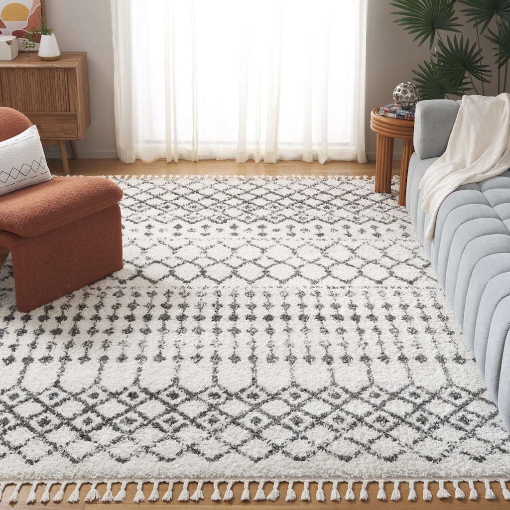 SAFAVIEH Berber Fringe Filadelfia Louetta Trellis Rug - 8' x 10'